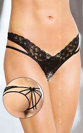 Жіночі стрінги - Thongs 2438, black - M/L Sex Aura Київ