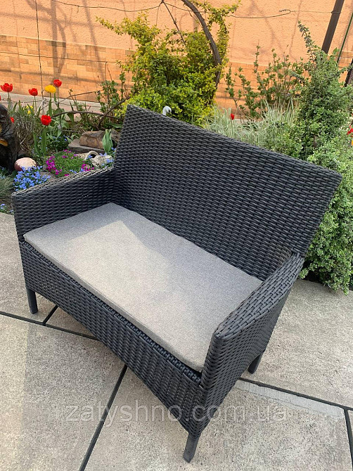 Диван із ротанга з подушкою Київ - фото 4