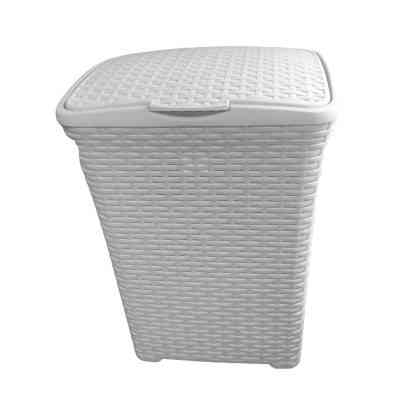 Кошик для білизни Консенсус Ротанг Білий 50 л (Консенсус/білий 50 л) Вінниця