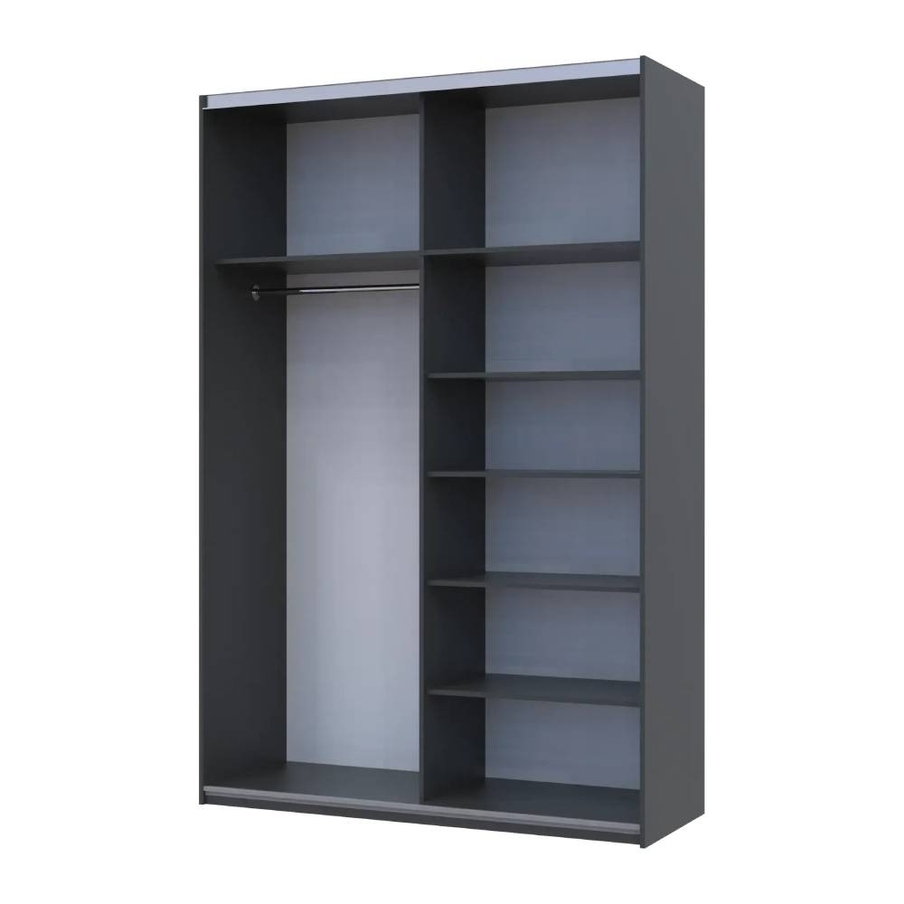 Шафа купе Doros G-Caiser Антрацит/Дуб Евок 2 ДСП / 3 частини 160х60х240 (42005414) (DRS-012247) Львів - фото 6