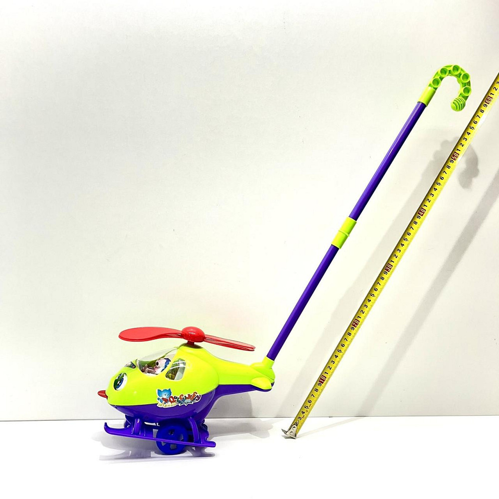 Каталка на палиці Вертоліт 50см Салатово-фіолетовий (0302) Чернигов - изображение 7