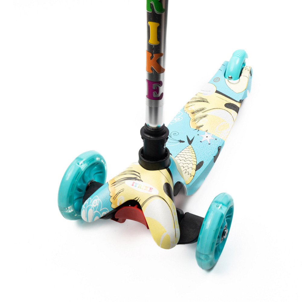 Самокат дитячий триколісний ITRIKE MINI BB 3-013-4-F-WP8 зі світними колесами, Блакитний Кам'янець-Подільський - фото 3