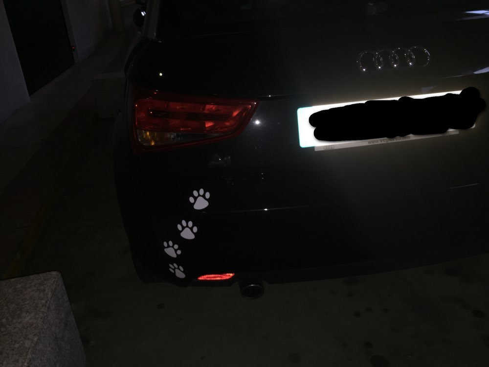 Наклейка на авто Сліди Білі світловідбиваючі Київ - фото 3