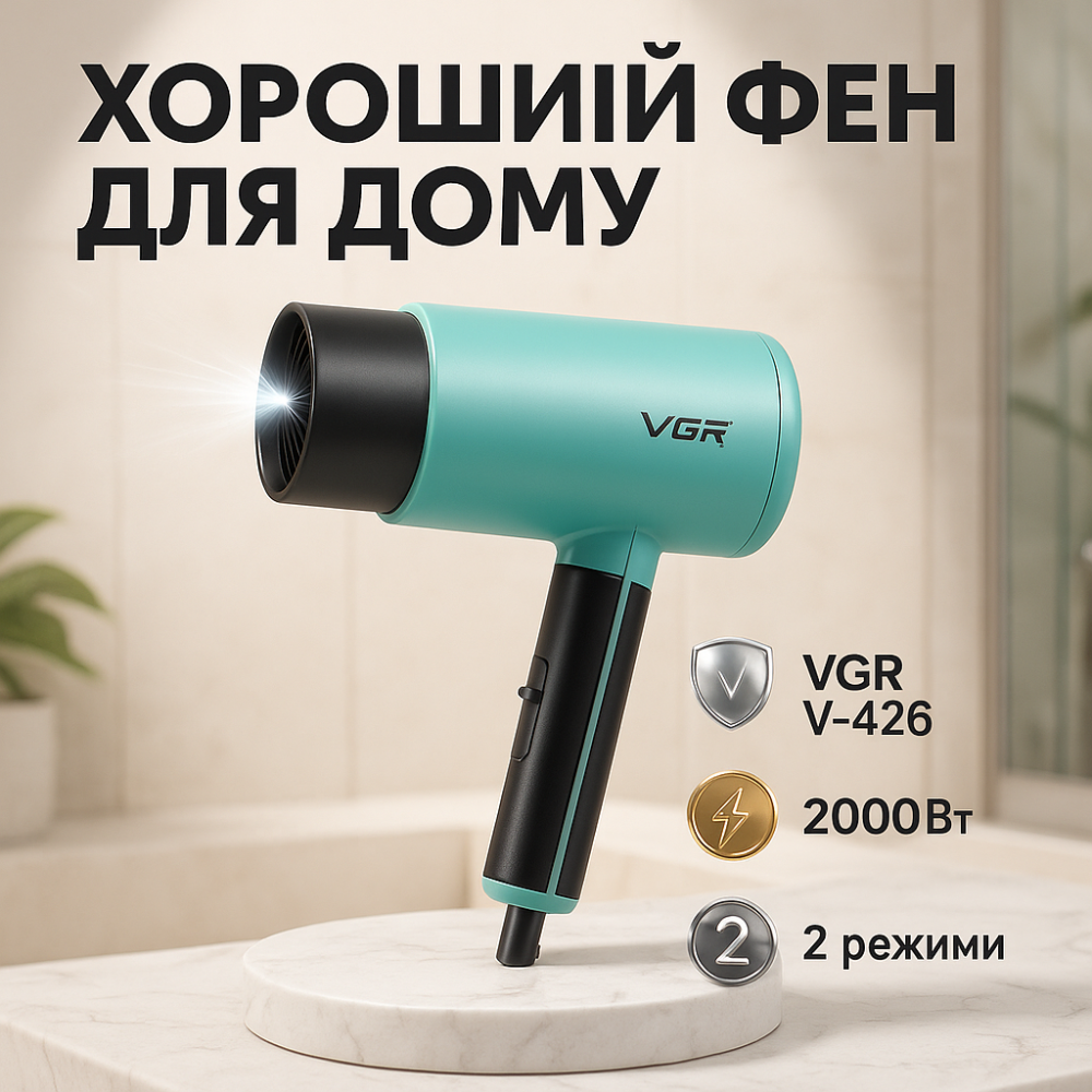 Фен з потужним мотором, Фен електричний з насадками Функціональний професійний IF-35 Львів - фото 6
