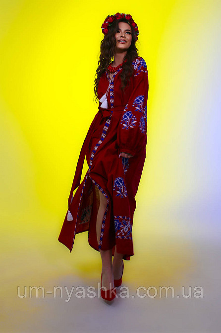 Жіноча вишита сукня на натуральному полотні Паризька троянда Кривий Ріг - фото 7