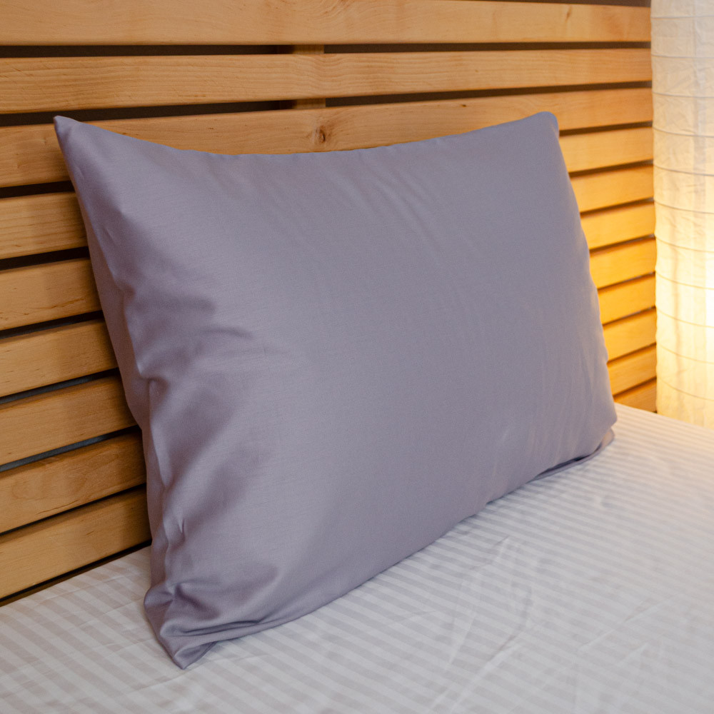 Наволочка на подушку 40х60 см сатин гладкокрашеный 135 г/м2 YouStar 1 шт. (Серый) Сумы - изображение 1