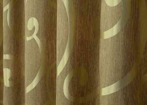 Шторная ткань жаккард, высота 2,7м цвет золотистый 1532ш Киев