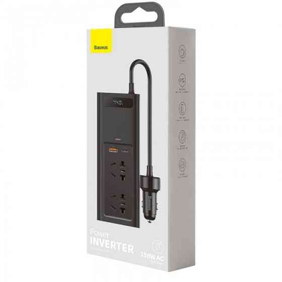 Автомобільний інвертор Baseus In-Car Inverter 150W 220V CN EU CRNBQ-A01 (Чорний) Миколаїв