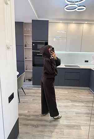 Базовий жіночий костюм з об’ємним худі Чорний 42/46 Харків