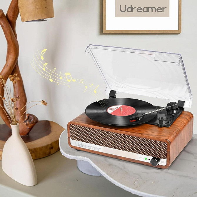 Вініловий ретро-програвач Udreamer UD002 з функцією Bluetooth USB і динаміками Дніпро - фото 2