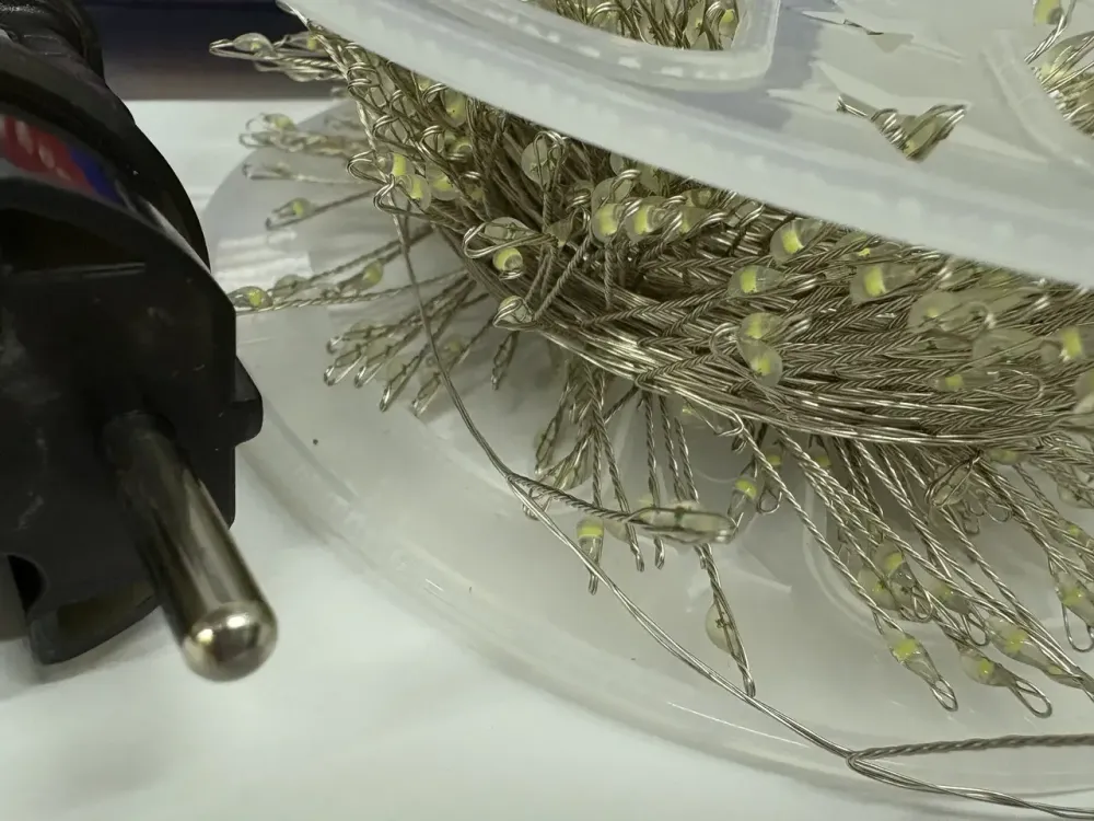 Гірлянда Мішура срібний провід 220В пульт ДК 8 режимів 30м 900LED (білий) S-LINE-30M900-W-1 Одеса - фото 10