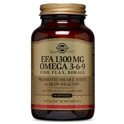 Жирні кислоти Solgar Омега 3-6-9, 1300 мг, 60 желатинових капсул (SOL02027) Вінниця - фото 1