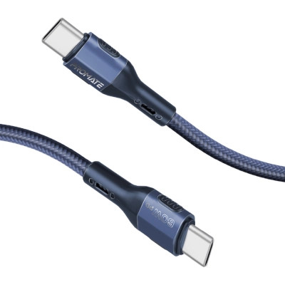 Дата кабель USB-C to USB-C 1.2m 60W PD FletchLink-CC blue Promate (fletchlink-cc.blue) Винница - изображение 1