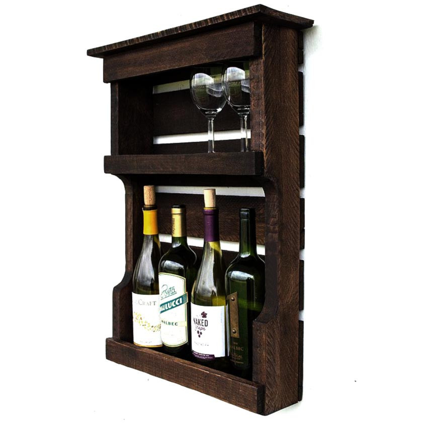 Настенная винная полка 
