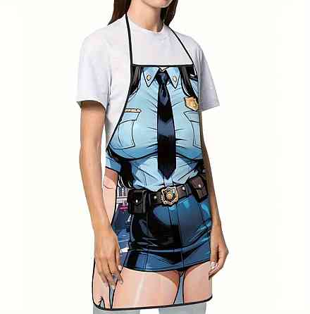 Фартух з приколом для жінок – жінка в поліцейській формі 72 на 53 см різнобарвний Київ