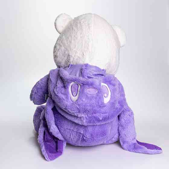 Плед-іграшка Мишка Тедді в костюмі Ангела, фіолетовий Київ