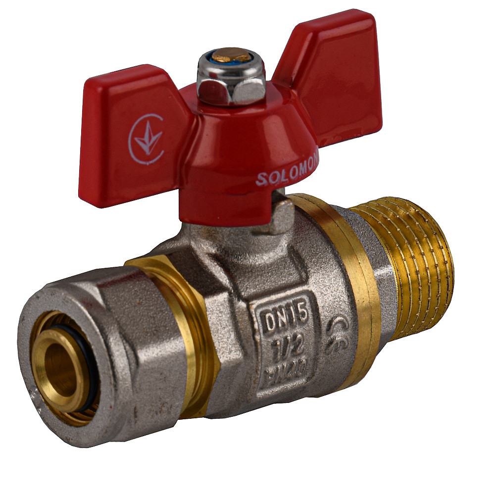 Кран кульовий SOLOMON 16х1/2″ B1183 зовнішня різьба Тернопіль - фото 2