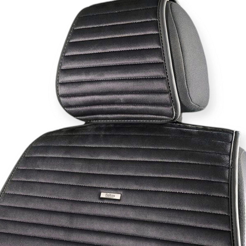 Накидки сидіння barcelona (передні) смуга чорні Мукачево - фото 2