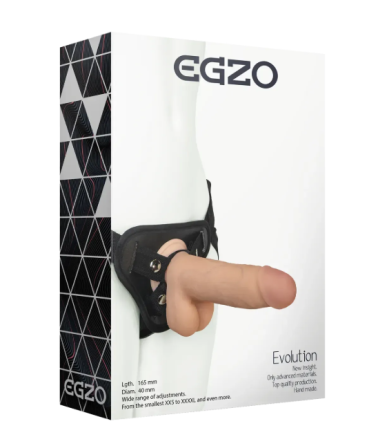 Страпон жіночий EGZO Evolution STR006 ( 16,5 см х 4 см) Sex Aura Київ