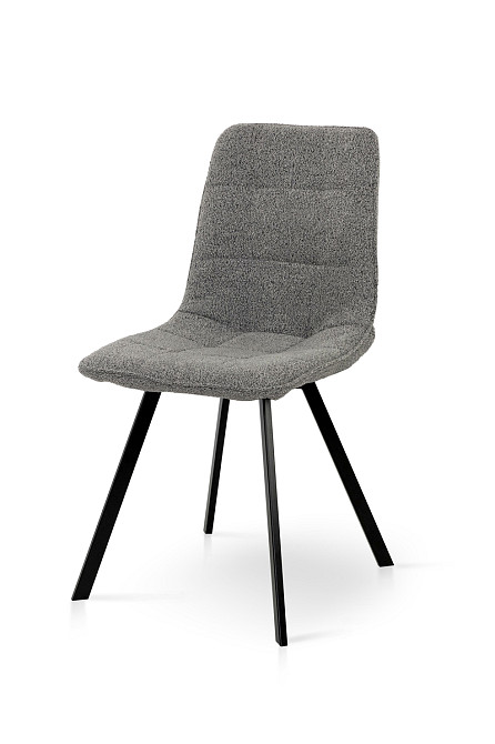 Стілець ФРЕШ (квадрат) чорний/букле сірий Киев - изображение 2