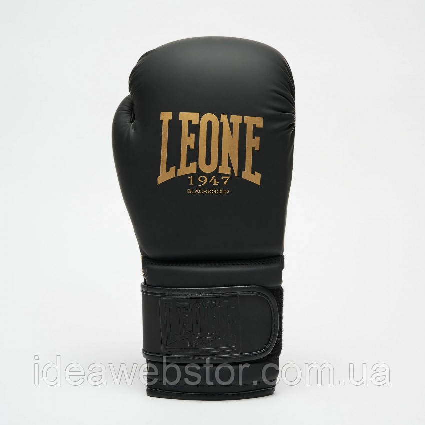 Боксерські рукавички Leone Mono Black 10 унцій PU шкіра, пінно-гелеве наповнення, для спарингів і тренувань Київ - фото 12