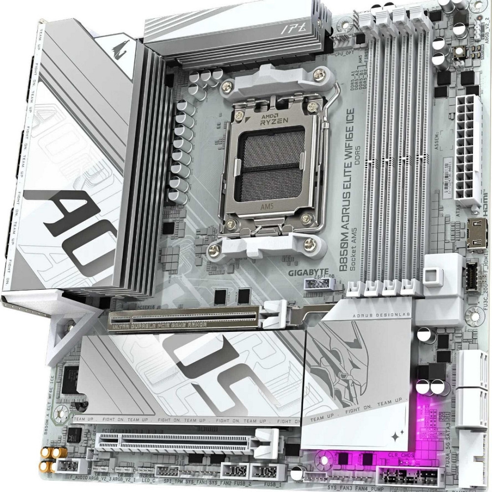 Материнська плата GIGABYTE B850M AORUS ELITE WIFI6E ICE - Новая. Київ - фото 3