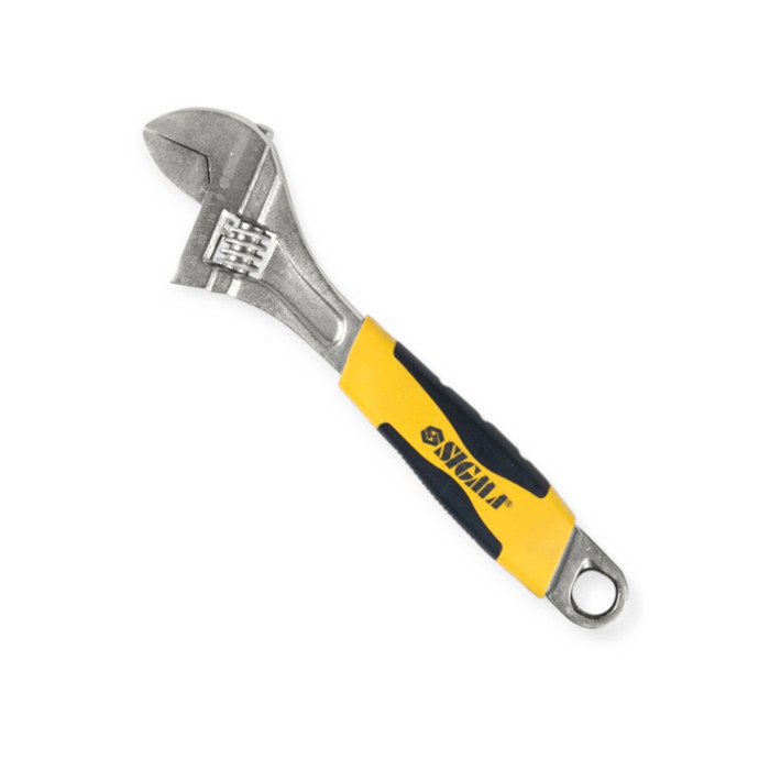 Ключ разводной 250 мм обрезиненный CrV Мукачево - изображение 1