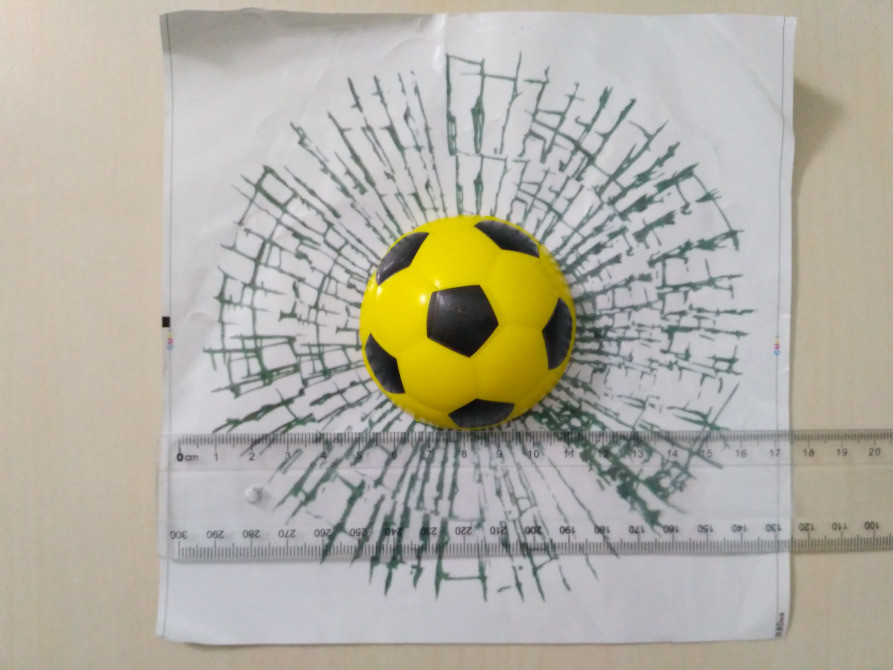 М'ячик у вікні авто жовтий футбольний наклейка прико Київ - фото 4