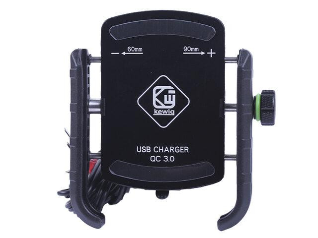Тримач телефона M8C чорний, з зарядкою, кріплення на кермо, Kewiq Мукачево - фото 3