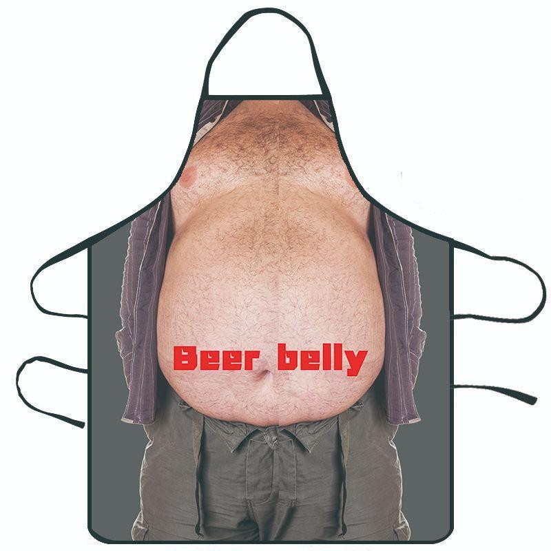 Фартук с приколом мужчина с животом 80 на 60 см разноцветный Киев - изображение 1