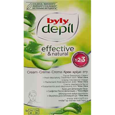 Крем для депиляции Byly Для лица с алоэ вера 5 х 2 мл (8411104019058) Винница