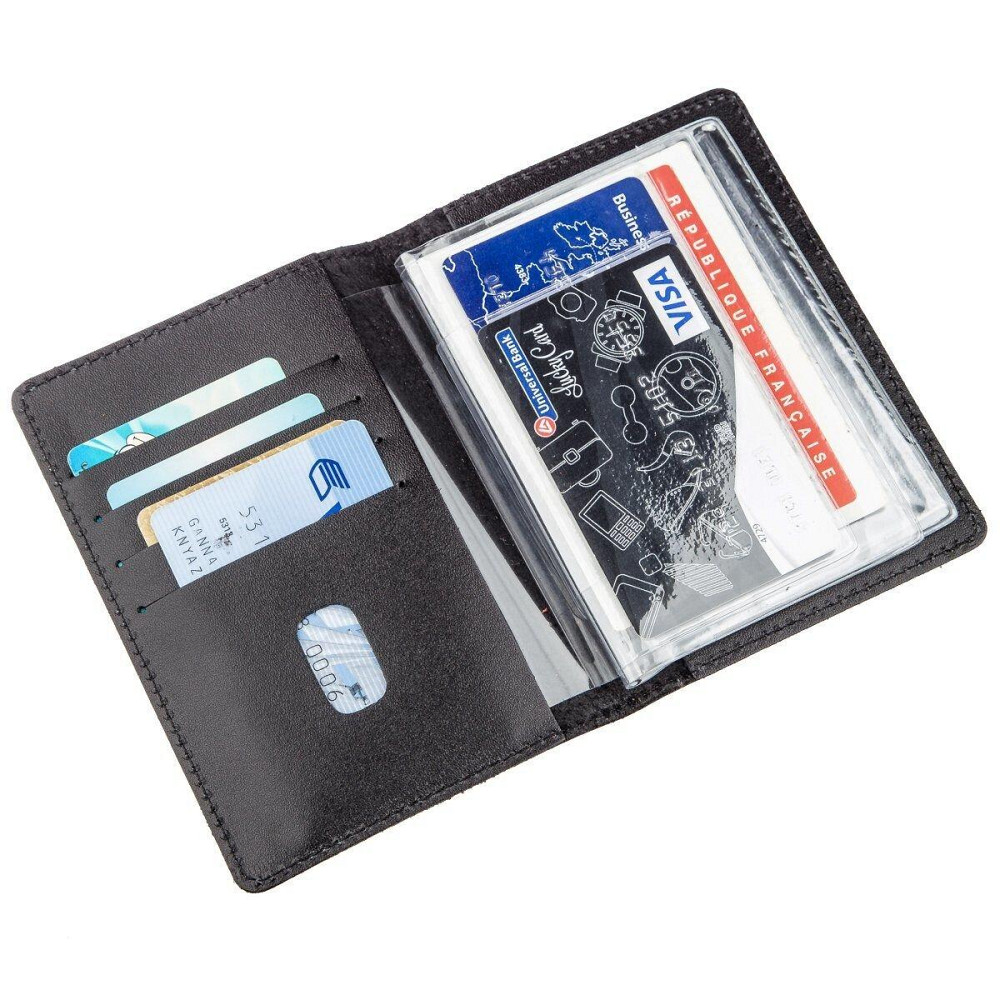 Большая обложка на водительские документы Черная (SHVIGEL) Киев - изображение 3