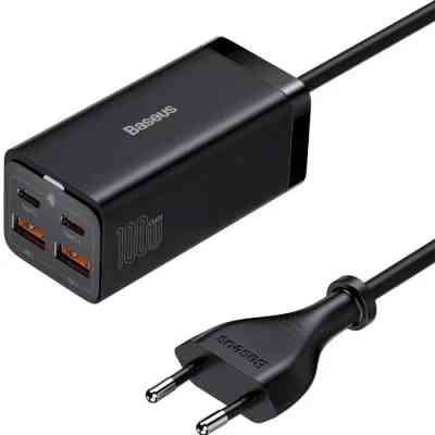 Зарядний пристрій Baseus 2xUSB-C 100W + 2xUSB GaN black (CCGP000101) Вінниця