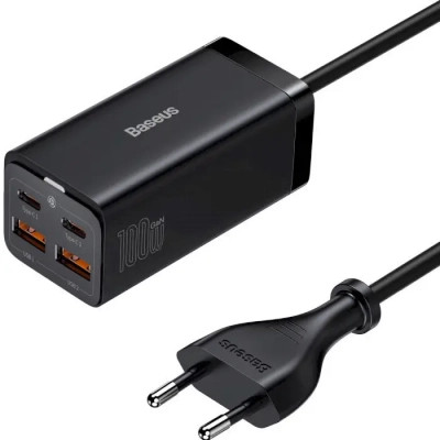Зарядний пристрій Baseus 2xUSB-C 100W + 2xUSB GaN black (CCGP000101) Вінниця - фото 1