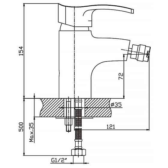 Смеситель для биде Haiba Focus 002 HB0112 Харьков