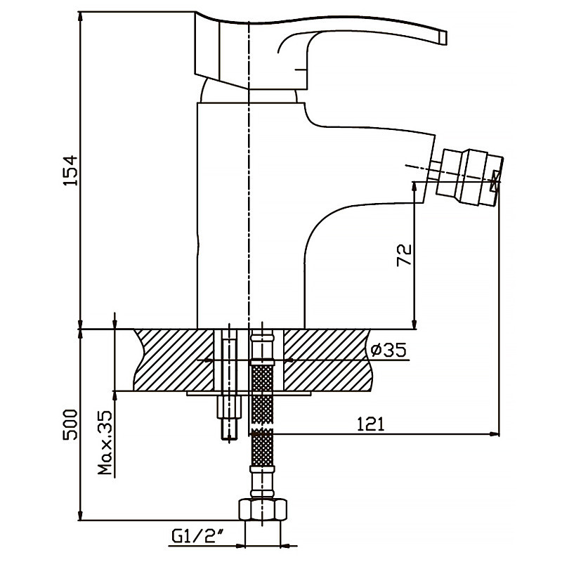 Смеситель для биде Haiba Focus 002 HB0112 Харьков - изображение 2
