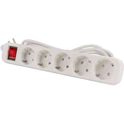 Мережевий фільтр живлення ColorWay CW-PSEA55W, 5 розеток/ 5M white (CW-PSEA55W) Вінниця
