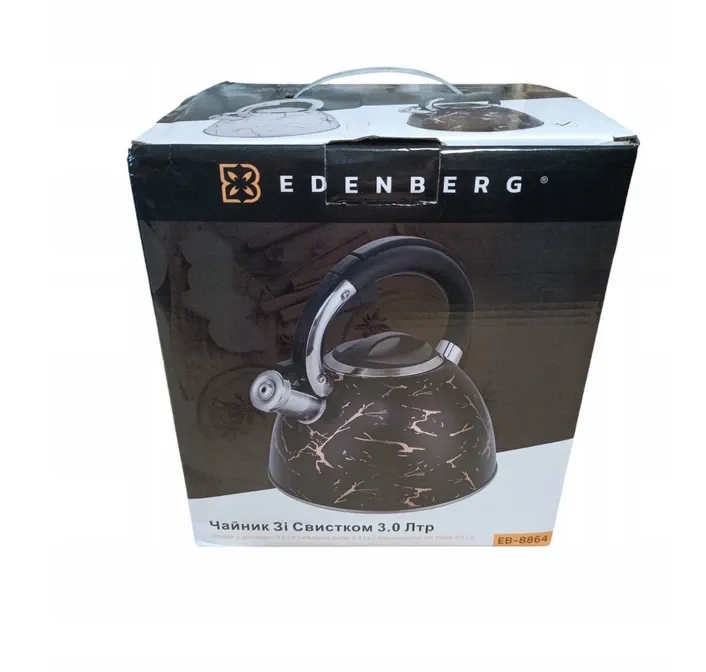 Чайник со свистком 3 л из нержавеющей стали с многослойным дном, для всех типов плит, долговечный Одесса - изображение 4