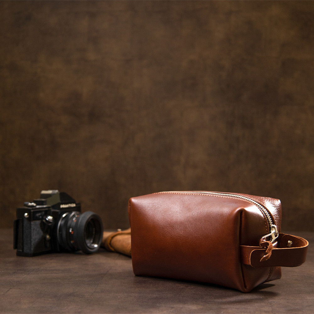 Мужской несессер из натуральной кожи GRANDE PELLE 11416 Коричневый Киев - изображение 10