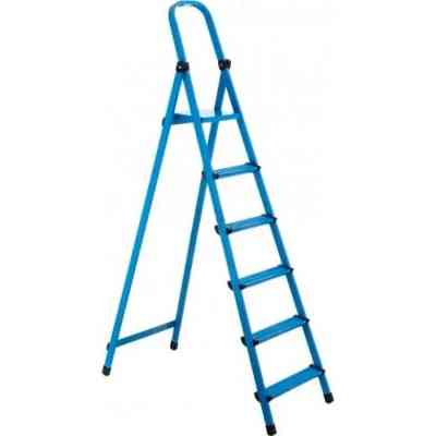 Лестница Work's стремянка металлическая 406 6 сх., синяя (63273) Винница
