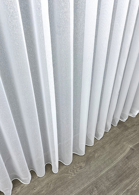 Тюль VR-Textil 1965т Преміум сітка льон дощик Linea Білий 400х270 см (42-0999) Київ - фото 7