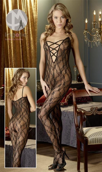 Еротичний комбінезон сітка Lace Catsuit L/XL Sex Aura Київ - фото 1