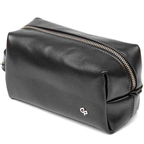 Кожаная мужская косметичка GRANDE PELLE 11415 Черный Киев