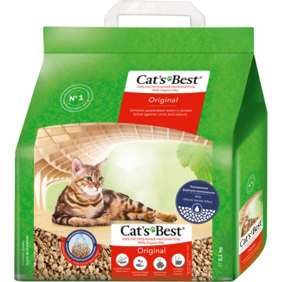 Наполнитель для туалета Cats Best Original Древесный комковочный 2.1 кг (5 л) (4002973302347) Винница - изображение 2