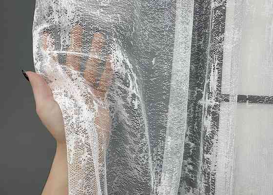 Тюль жаккард VR-Textil № 1860т Арка на кухню цвет белый 300х150 см (53-0077) Киев