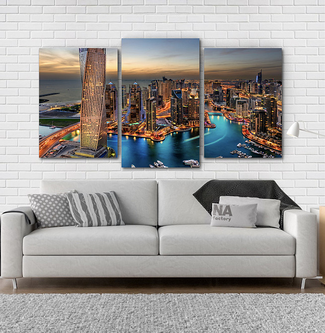Модульна картина Нічне місто Art-69_3 Київ - фото 2