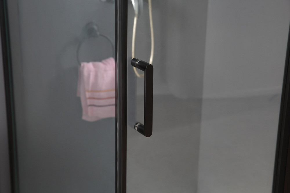 Скляна душова кабіна AVKO Glass RDR13B 90х90х190 Black перегородка для душу Київ - фото 8
