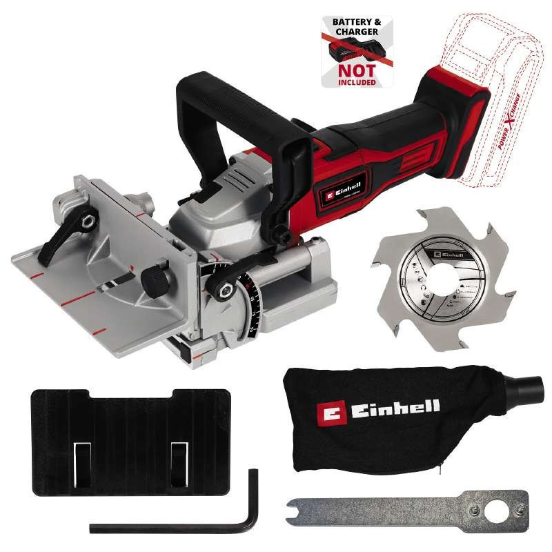 Фрезер ламельний акум. Einhell TE-BJ 18 Li - Solo + АКБ 2,5А/г, 6500 об/хв.,Пазовна фреза Ø100 x Ø22 x 4 мм Київ - фото 5