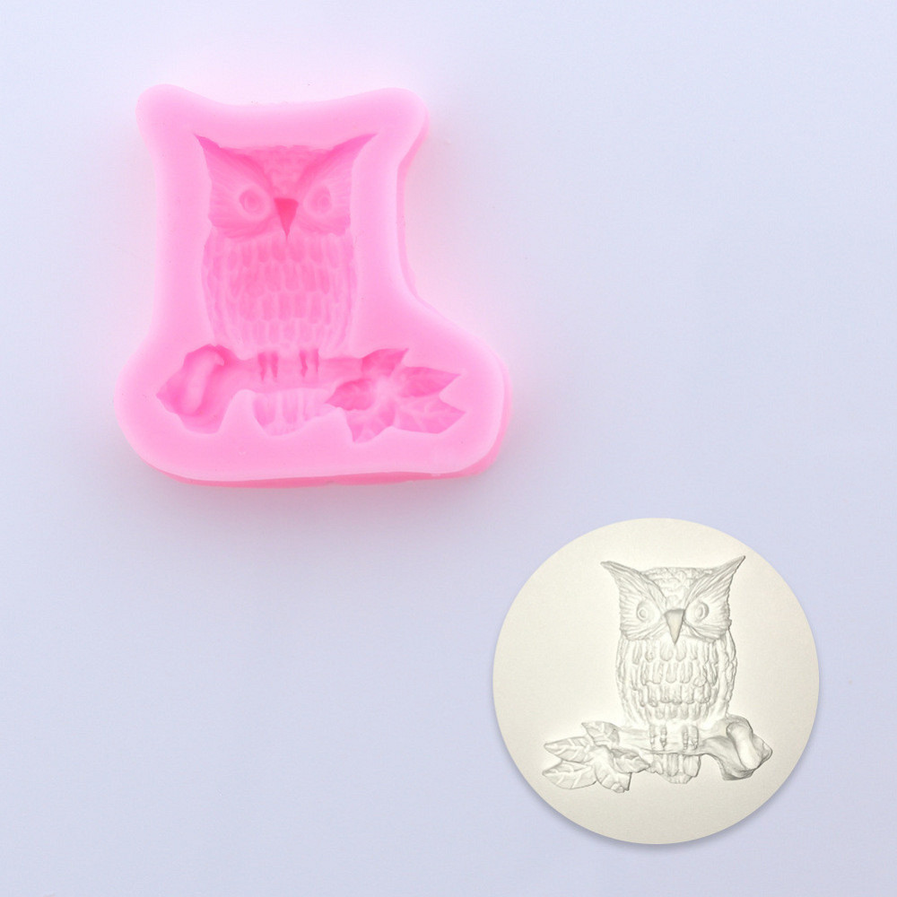 Молд силіконовий Сова 59 на 58 мм рожевий Київ - фото 8