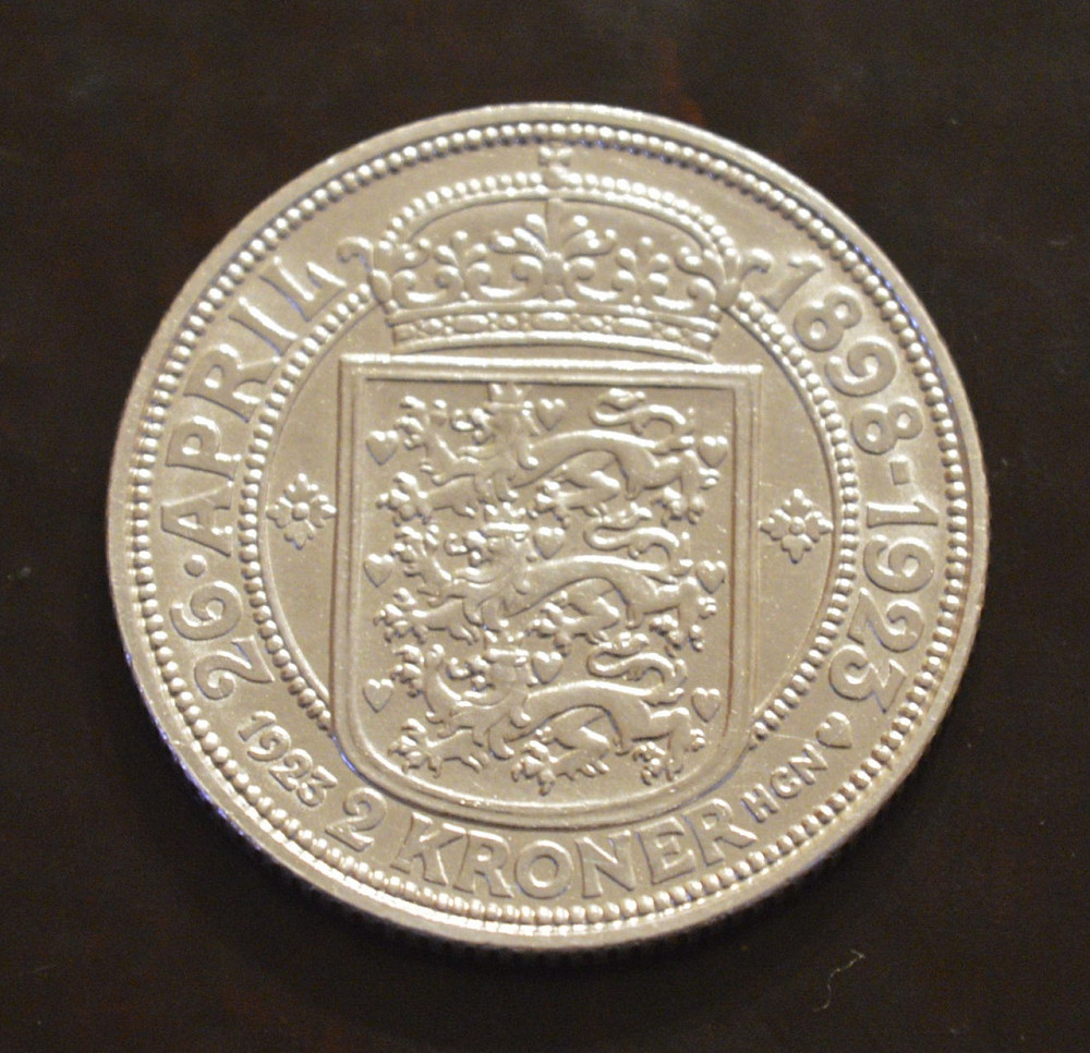 Данія 2 крони 1923 р (Срібло) Полтава - фото 1